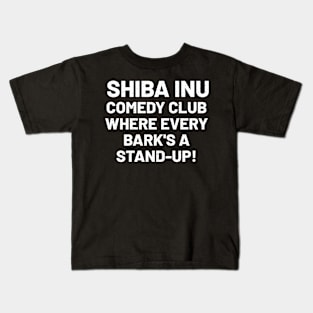 Shiba Inu Comedy Club Kids T-Shirt